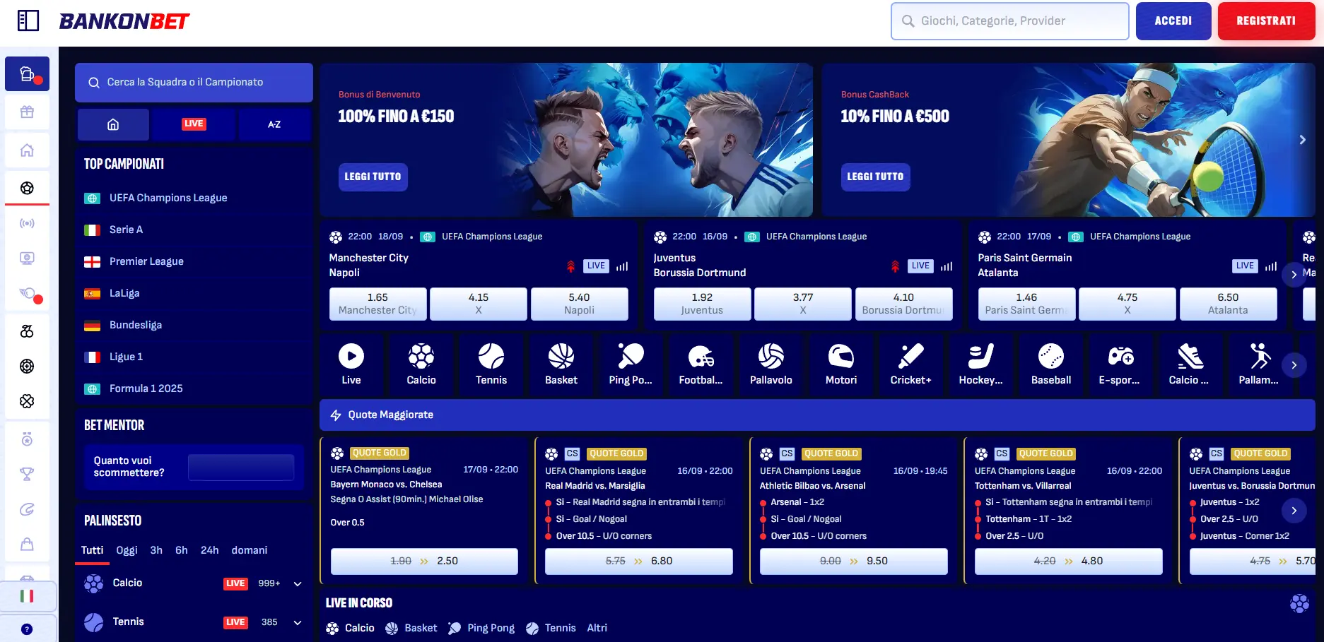 Sport disponibili nei siti di scommesse non aams per tutti gli appassionati Sport disponibili nei siti di scommesse non aams